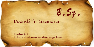 Bodnár Szandra névjegykártya